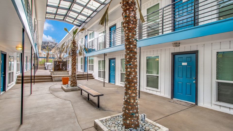 Across The Street Exterior